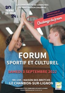 L'Atelier Créaticri sera présent au Forum du Chambon-sur-Lignon le 3 septembre 2022 de 9h à 13h.